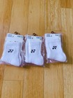 Yonex Crew Sports Socks Men s Tennis Badminton Socks White 5pcs 