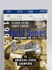 1995 World Series Game 6 Ticket Stub Atlanta Braves Championship Clincher