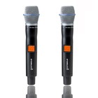 Uhf Handheld Wireless Microphone System 2 Channel Audio Mic For Ktv Stage Church