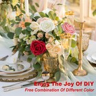 Us 25 50pcs Artificial Flowers Real Looking Foam Rose Decoration Diy For Wedding