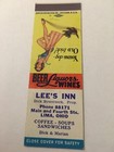 Matchbook Cover Matchcover Girlie Pinup Salesman   s Sample Lee   s Inn Oh