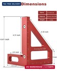 Imperial 3d Multi-angle Measuring Ruler 45 90 Degree Aluminum Alloy Woodworking