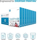 Copy   Print - 20 Lb   8 5  X 11   4000 Sheets  White  8 Ream