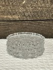 Vintage Clear Glass Chair Table Couch Coasters Starburst   Sun Pattern  Set Of 4