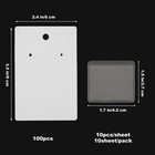 Temlum 100 Pcs Jewelry Display Cards With 100 Adhesive Pouches And White