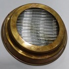 Old Vintage Art Deco Brass Glass Wall Ceiling Fixture Sconces Ship Light Lamp