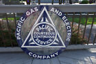 Pg e-pacific Power   Electric 12  Die Cut Heavy-steel Medallion Sign