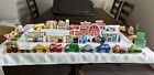Huge 46 Piece Lot Of Melissa   Doug Cars  Buildings  City  People  Farm  Signs