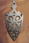 Antique Vtg 1955 Trivet Cathedral Cast Iron J z h -r Series  Guc