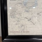 Framed Nautical Chart 97015 East Coast Honshu Japan W  Plot Notes 22x19