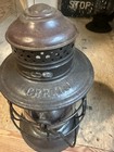 Central Railroad Of New Jersey Brass Top Bellbottom Lantern By Rr Signal Lamp