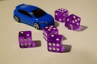 New 10 Transparent Purple Rpg Bunco Gaming Dice Set 16mm D6 Great Quality Yahtze