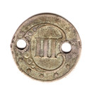 1851  3c Three Cent Silver Piece Better Date  Holed Coin