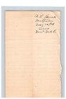 1884 Handwritten Letter Arthur L Bush Westfield Ma Massachusetts Genealogy