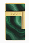 S t  Dupont Slimmy Green Geode Lacquer   Gold Lighter  028036  28036   Nib