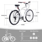 26 Inch 7 Speed Cruiser Bike Front Wheel Replacement  Solid Rubber Tire