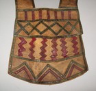 Great Old Antique Vtg 19th C 1800s Leather Shoulder Bag Bandolier Hunting Indian