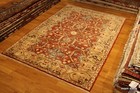 Fine Quality Handmade Vegetable Dyed Rug  Shiny Rust Color 4x6 Ft   Heriz Serapi