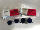 2 Pair- Ao Safety Cobalt Blue Welding Clip-on flipup Sunglasses steampunk