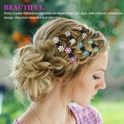 Girls Crystal Flowers Metal Hair Claws Rhinestone Mini Hair Claws Clips Clamps
