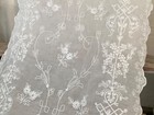 Antique French Cornely Lace Curtain Drape From Loire France Chateau