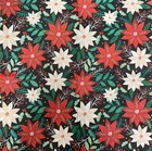 Paper Luncheon Napkins Decoupage Two Individual Christmas Poinsettia Flowers 
