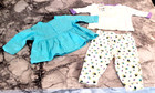 Sesame St arizona Jean Co  Girls Baby Clothes 3 Pc Infant 3-6 Mo blue purple nwt