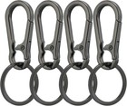 Keychain Clip  4 Pack Key Chain Hooks With Key Rings Holder  Metal Key Organi   