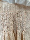 Vtg Polly Flinders Smocked Tie-back Dress 6x Peach White Collar