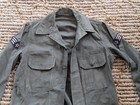 Vintage Us Army Sage Green Utility Cotton Shirt M Air Force Patches Military