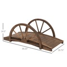 Wooden Garden Bridge Arc Footbridge Assembly Required