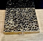 Vintage Rare Germaine Montiel Gold Powder Compact Vanity Case  Makeup Cosmetics