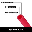 Pex-b Oxygen Barrier Pipe 3 4 x500ft Red - Evoh Hydronic Heating Tubing