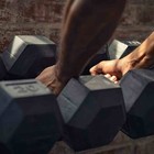 Signature Fitness Hex Dumbbells Strength Training Workout Equipment Set  15 Lbs