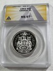 1963 Canada 50 Cents Silver Coin Proof Like Graded Ms 67 By Anacs