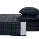  - Plaid Bed Sheets  4-piece Sheet Set  Scottish Tartan Queen Dark Green