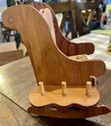 Vintage Tiny Wooden Rocking Chair W  Drawer Cushion Holds Pins Thread   Needles