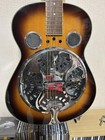 Resonator Guitar Regal Metal Surface Used With Hard Case