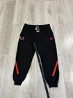 Men Xl New Adidas Miami Hurricanes Team Issued Black Football Jogger Pants