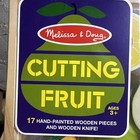 Melissa   Doug Cutting Fruit Set - Wooden Play Food Kitchen Accessory - New