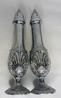 Vintage Set Of Silver Plated Salt And Pepper Shakers 6  Vtg Antique