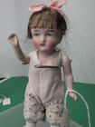 6  Antique German All Bisque Doll 5274 Blue Molded Boots Hh Wig Painted Face  sf