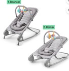 Summer By Ingenuity 2 In 1 Baby Bouncer   Rocker Duo For Infants  Light Grey   