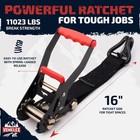 Vehiclex Axle Tie Down Combo Straps With Double J-hooks - Heavy Duty 4pk  2     