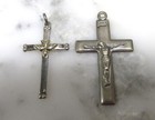 Misc  Lot Of 7 Sterling Silver Cross   Crucifix Pendants   12grams   10-a538