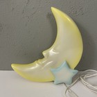 Vintage Crescent Moon Face Star Lamp Night Light Nursery Kids Room Working