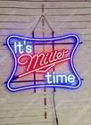 Vivid Led Miller Lite Beer It s Miller Time 24 x20  Neon Sign Lamp With Dimmer