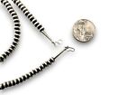 Navajo Sterling Silver Rondelles Saucer Flat Bead Necklace 4mm 18  60418