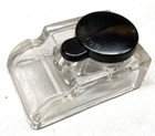 Victor Inkstand Ink Well Fountain Pen Rest Stand Inkwell Glass Antique Vintage