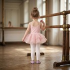 Girls Pink Ballet Dress Cotton Stretch Toddler Dancewear Size 110cm Outfit Kids